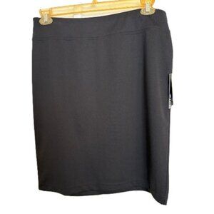 Macy's Style & Co Comfort Waist Pull On 22" Black Ponte Skirt Sz Medium